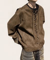 RUSTIC FAUX LEATHER JACKET
