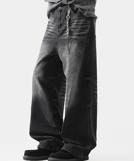 WAVY WASHED WIDE DENIM /2color