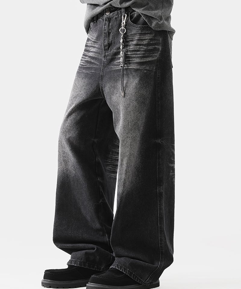 WAVY WASHED WIDE DENIM /2color | Urban Edge