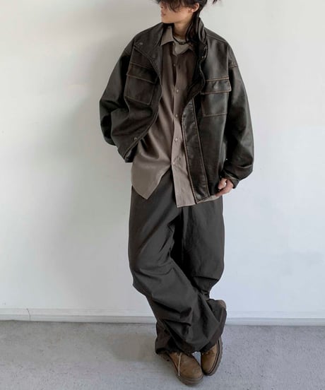 VINTAGE FAKE LEATHER RIDERS /2color