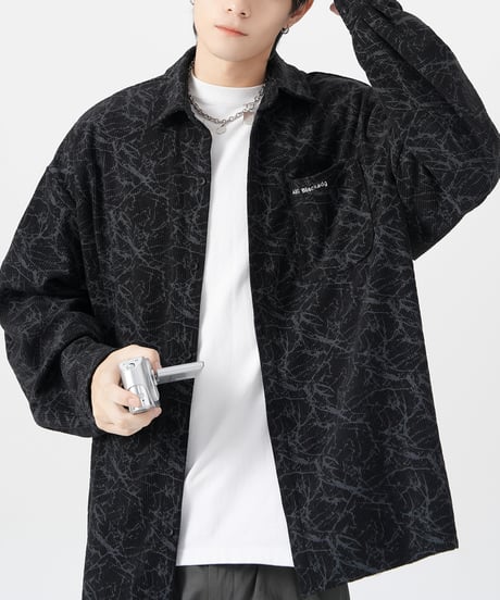 TIE-DYE CORDUROY LOOSE SHIRT /3color