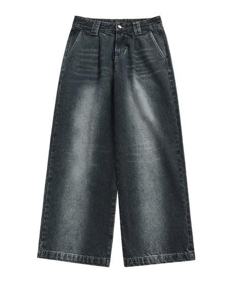 LOOSE STRAIGHT WASH DENIM