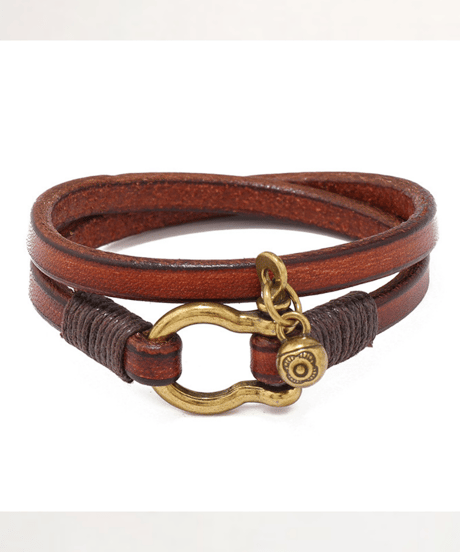 2-STRAND LEATHER CORD BRACELET /2color