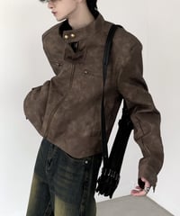 FAUX LEATHER SINGLE RIDERS /2color