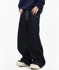 METAL TOGGLE WIDE DENIM