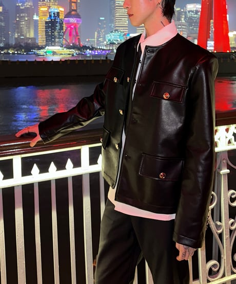 FAUX LEATHER SHORT JACKET