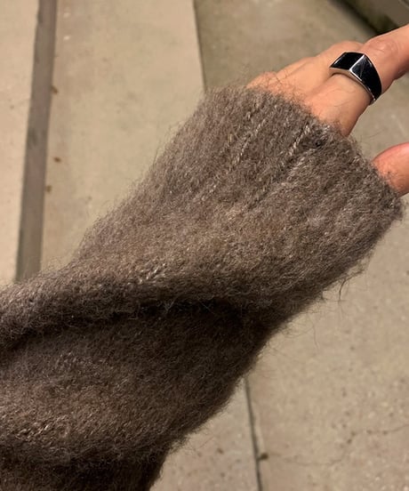 MOHAIR-LIKE KNIT PULLOVER
