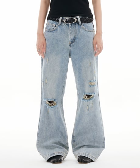 CRACKEDGE FLARE DENIM