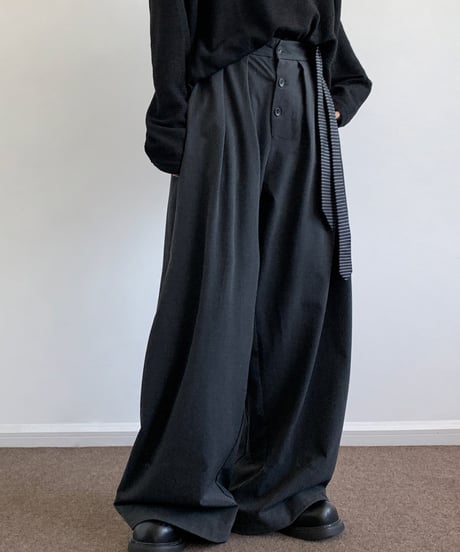 CLASSIC DRAPE PLEATS PANTS /2color
