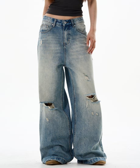 BROKENEDGE BAGGY DENIM（Clean）