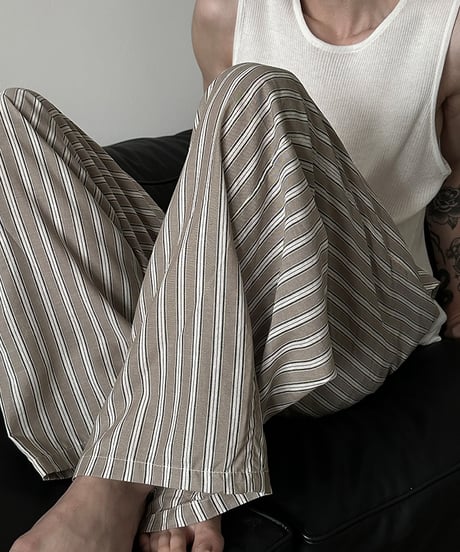 LOOSE STRIPED EASY PANTS