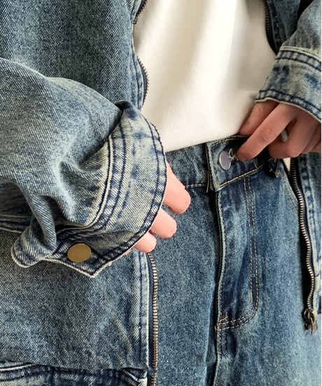 LOOSE STRAIGHT BASIC DENIM /4color