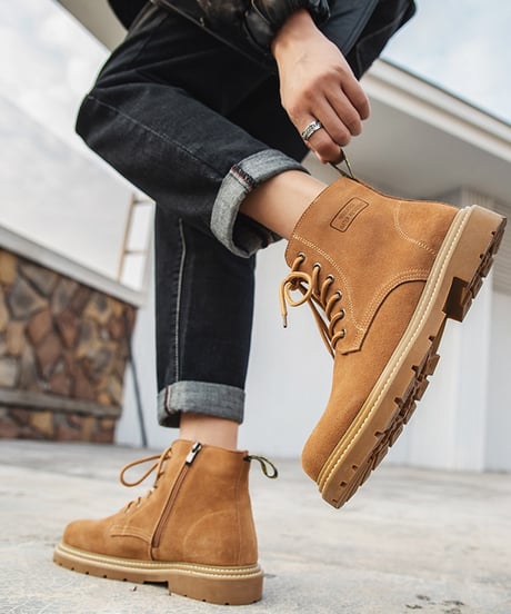 SIDE-ZIP HIGHTOP LEATHER BOOTS