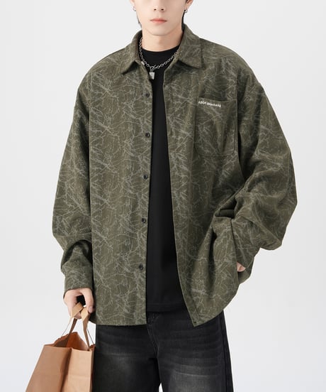 TIE-DYE CORDUROY LOOSE SHIRT /3color