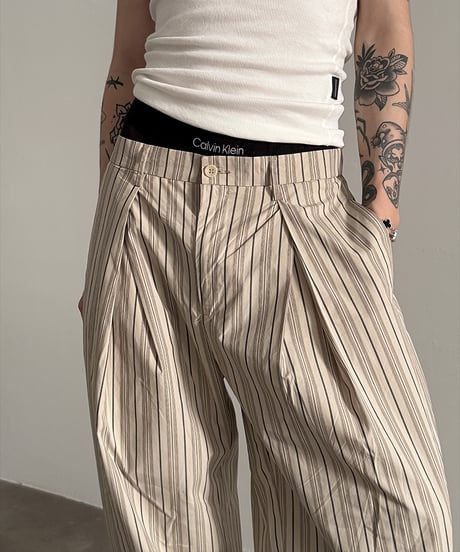 PARALLEL STRIPE WIDE PANTS /2color