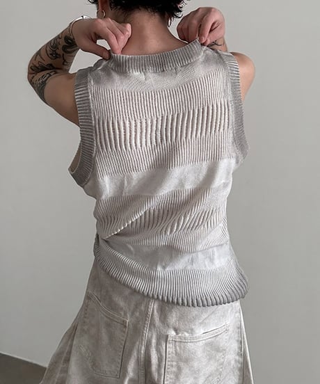 SUNFADE SLEEVELESS KNIT /2color