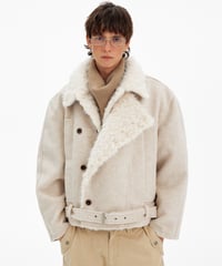 WOOLBOA BELTED JACKET /2color
