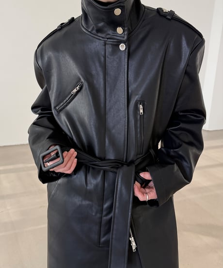 URBAN FAUX LEATHER COAT