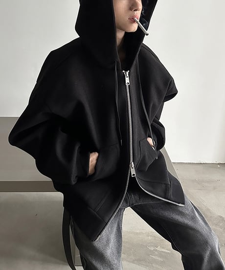 TECH MELTON HOODIE JACKET /2color