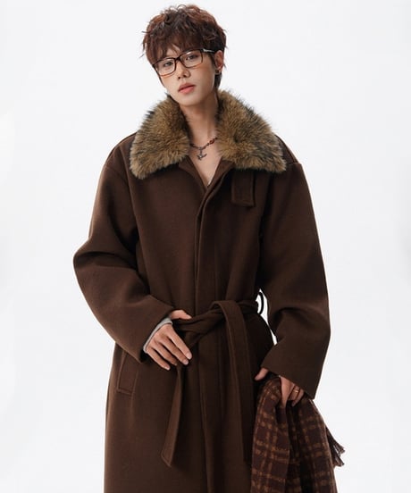 LUXFUR WOOL COAT /3color