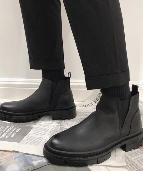 FAUX LEATHER SIDE GORE BOOTS