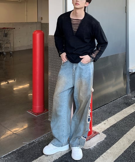 SLIT SLASH SUMMER KNIT /2color