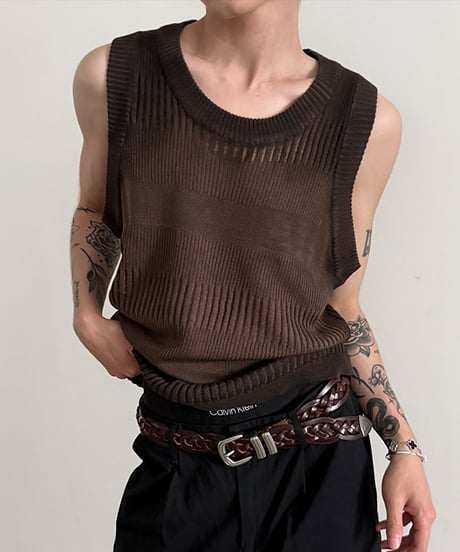 SUNFADE SLEEVELESS KNIT /2color