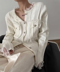 SHEER TASSEL KNIT CARDIGAN