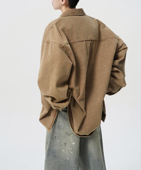 VINTAGE WASH DENIM SHIRT /3color