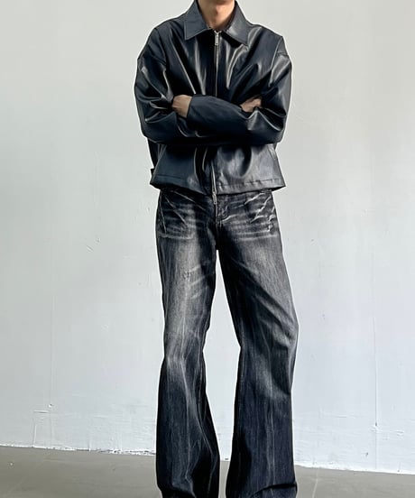 HIGH-END FAUX LEATHER JACKET /2color