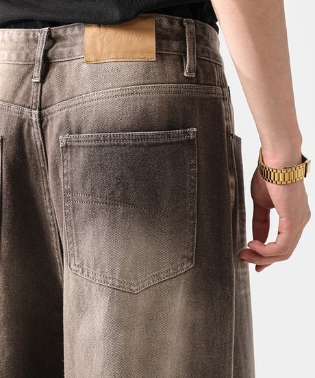 WAVY WASHED WIDE DENIM /2color