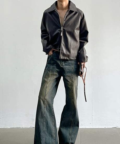 HIGH-END FAUX LEATHER JACKET /2color