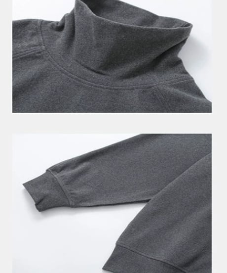 HIGH COLLAR VELVET SWEAT /5color