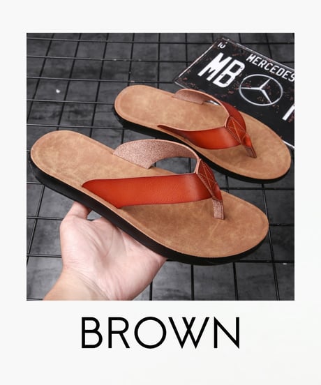 FAUX LEATHER BEACH SANDALS /7color