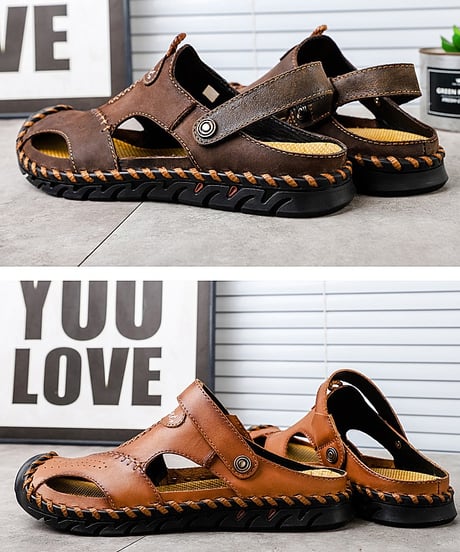 CROSS BORDER LEATHER SANDALS /4color