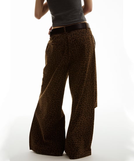 【一部即納】LEOPARD WIDE PANTS
