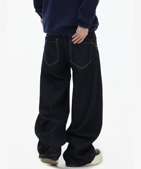 METAL TOGGLE WIDE DENIM