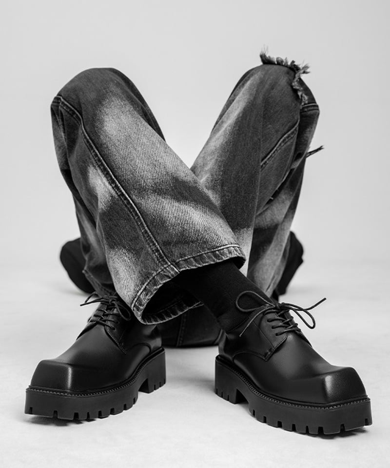 REAL LEATHER SQUARE HEAD DERBY | Urban Edge