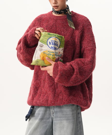 WOOLMIX TEXTURE KNIT /4color