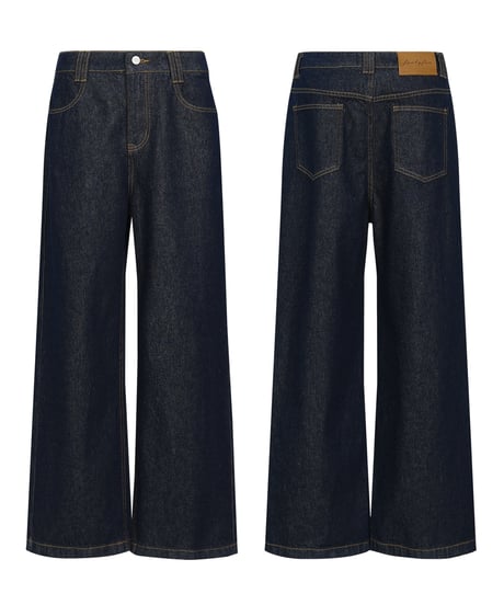 WIDE STRAIGHT BLUE JEANS