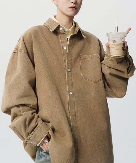 VINTAGE WASH DENIM SHIRT /3color
