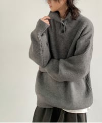 HALF BUTTON LOOSE TURTLE /3color