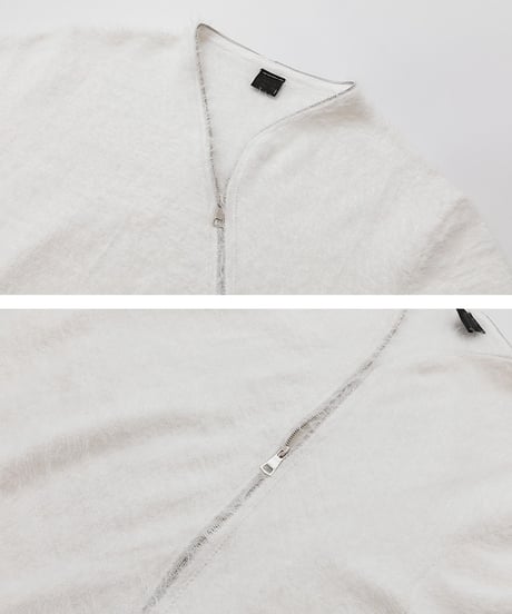 MINKWAVE CROSS ZIP KNIT /2color
