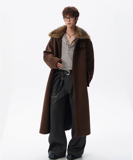 LUXFUR WOOL COAT /3color
