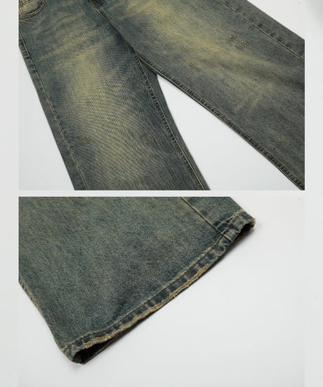 OLD WASH WIDE LEG DENIM