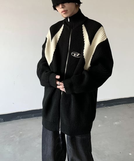 OLD SCHOOL ZIPPER CARDIGAN /2color