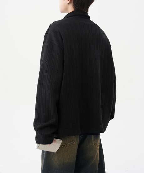 LOOSE TEXTURE POLO SHIRT /2color