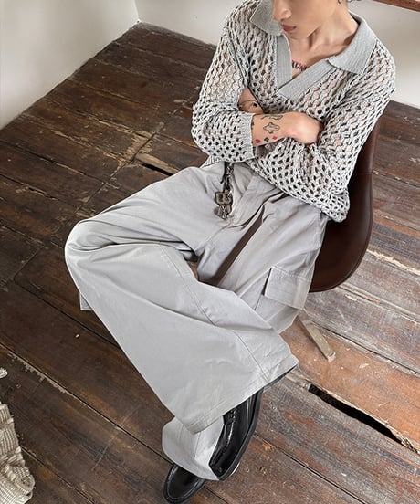 VOID MESH SKIPPER KNIT /2color