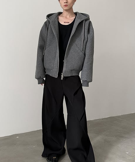 TECH MELTON HOODIE JACKET /2color