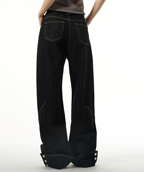 CUFFEDGE BUTTON DENIM